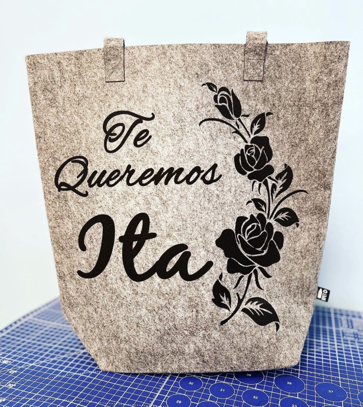 BOLSA FIELTRO RECICLADO GRIS