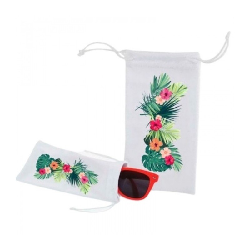 FUNDA DE GAFAS BLANCA CON CUERDA