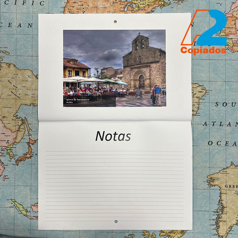 CALENDARIO PERSONALIZADO 15 FOTOS MES A MES 42 X 29.7 CM