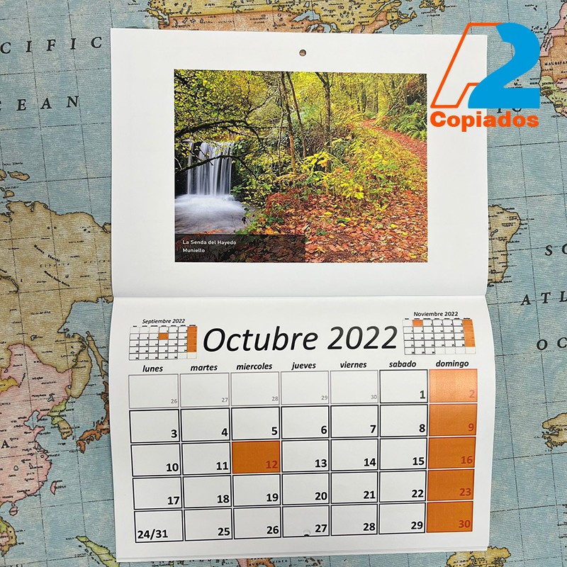 CALENDARIO PERSONALIZADO 15 FOTOS MES A MES 42 X 29.7 CM