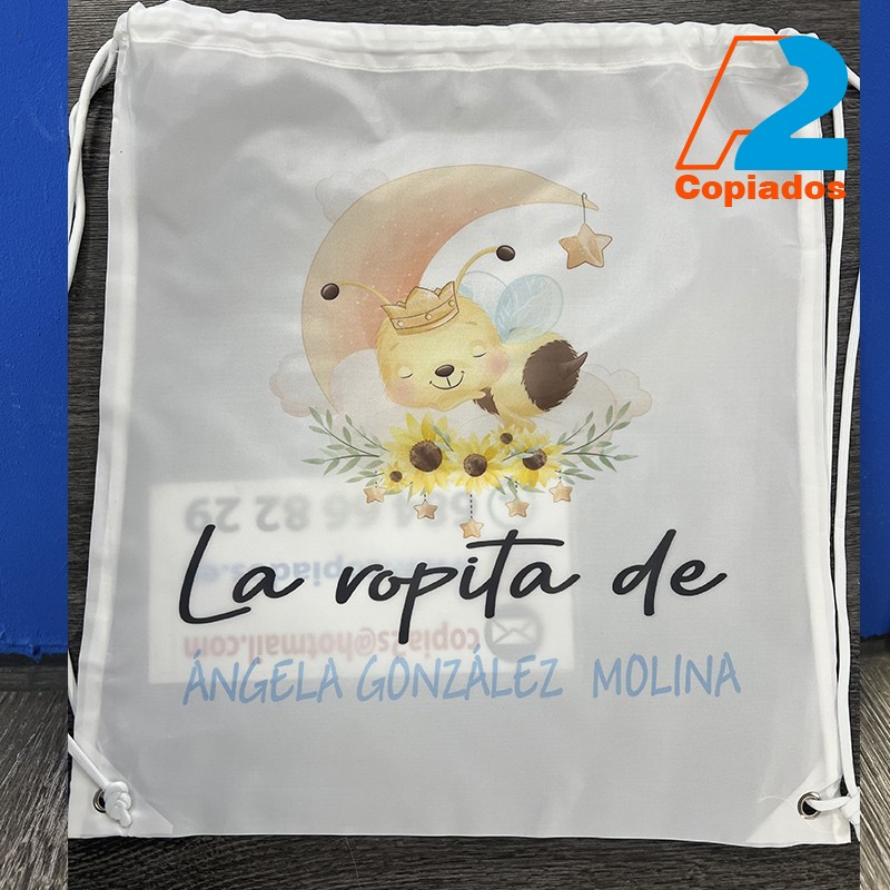 MOCHILA CUERDAS BÁSICA BLANCA