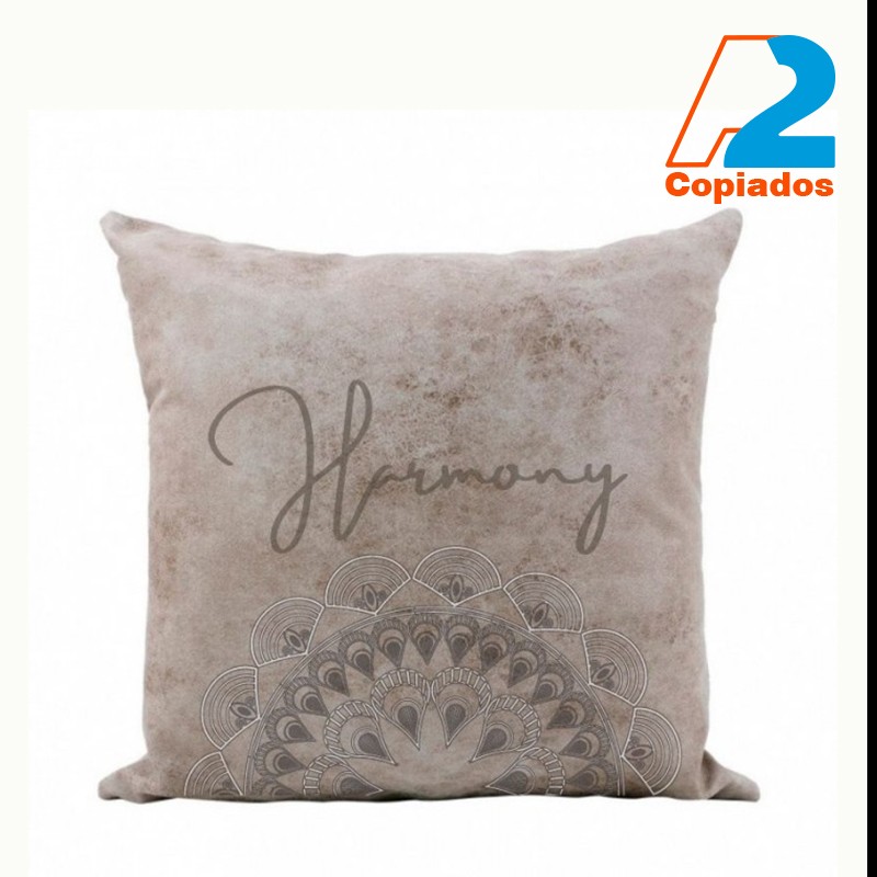 COJIN TACTO CUERO MARRON