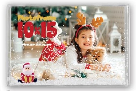 Marco de agua navideño