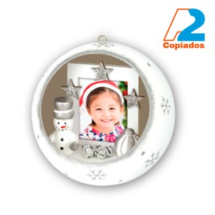 Bola navideña con foto para colgar