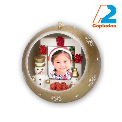 Bola navideña con foto para colgar