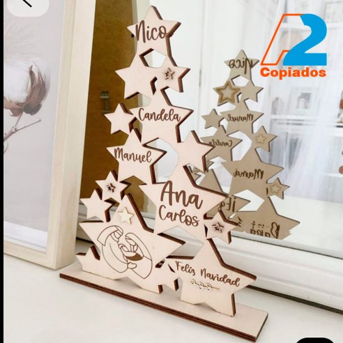 ÁRBOL DE MADERA CON NOMBRE 30X40