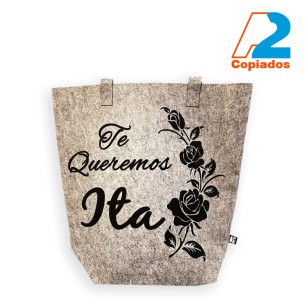 BOLSA DE FIELTRO RECICLADO GRIS